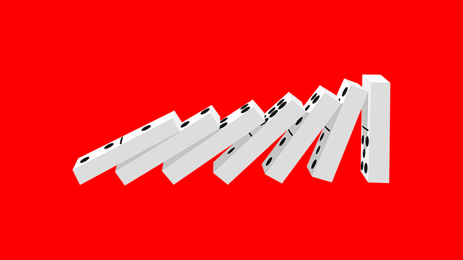 dominos falling
